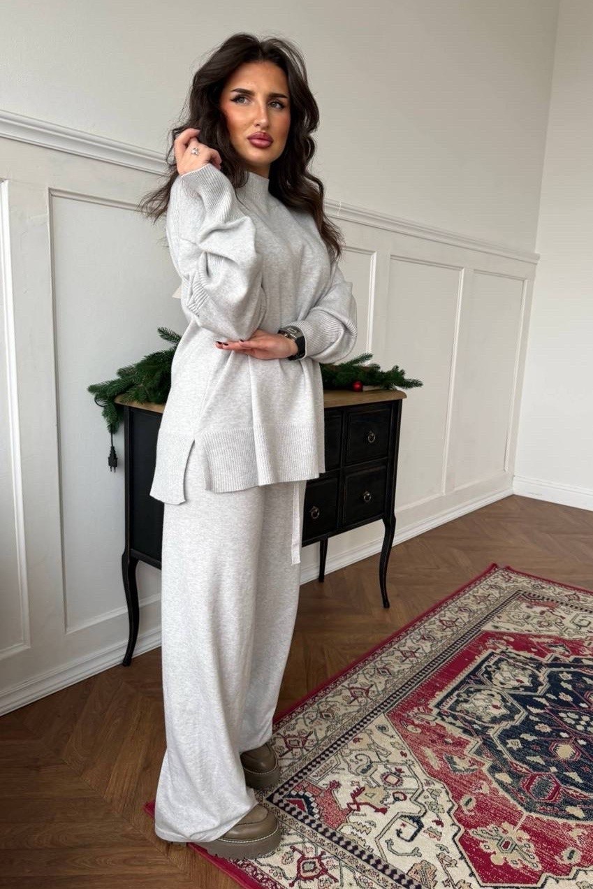 костюм теплый вязаный оверсайз лапша с брюками allamoda,трикотажный костюм,теплый вязаный костюм,костюм трикотаж,костюм кашемир