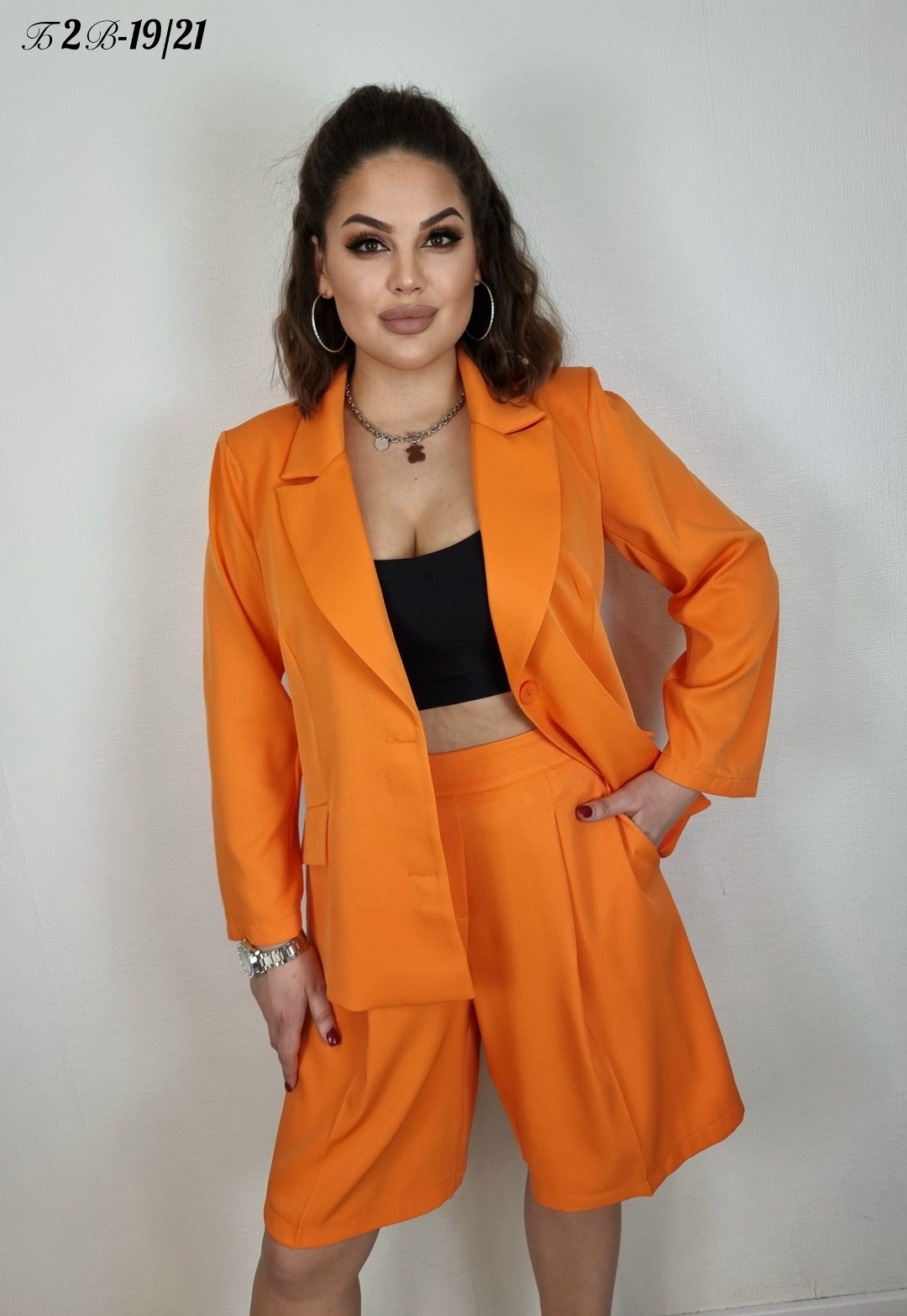 оранжевый костюм,женские костюмы больших размеров,оранжевый костюм женский, больших размеров,костюм женский летний большие размеры
