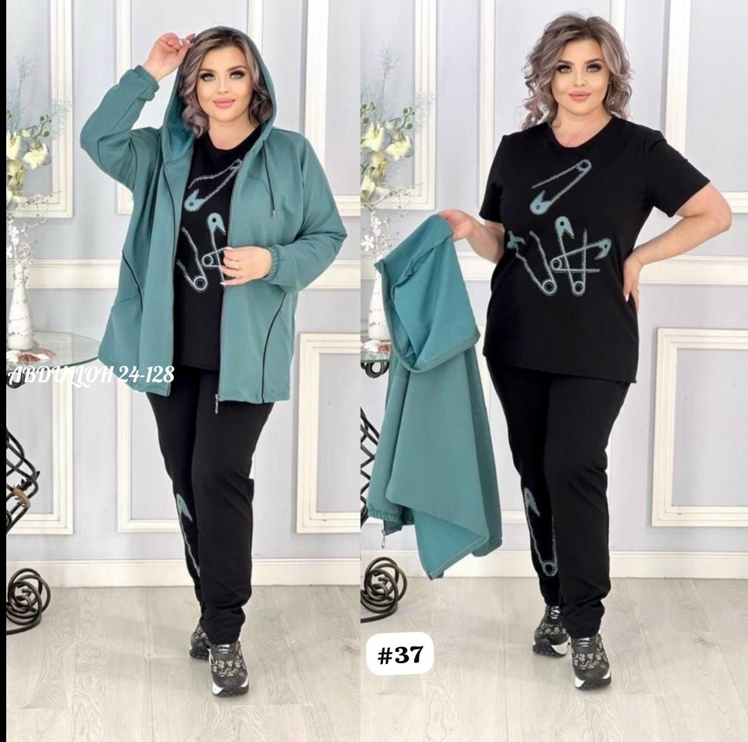 костюм женский тройка,спортивный женский костюм больших размеров,стильная одежда больших размеров,женские костюмы,костюм трикотаж