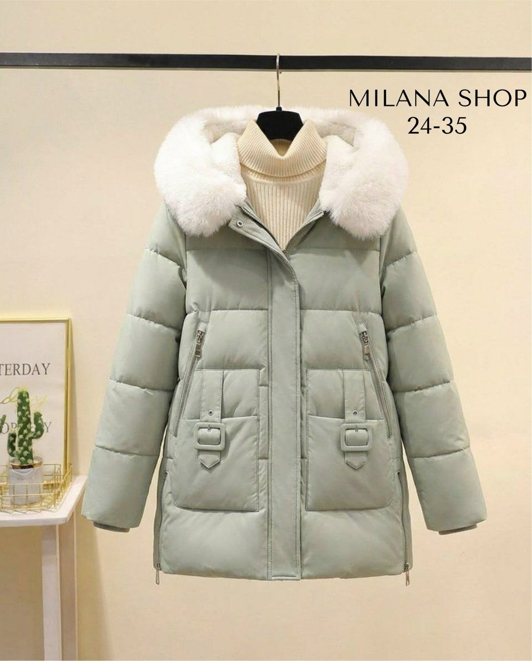 куртка женская зимняя с мехом енот премиум класса светло-зеленого цвета 3223zs,куртка зимняя женская,куртка женская зимняя с мехом енот премиум класса светло-зеленого цвета,зимние куртки женские 2026,