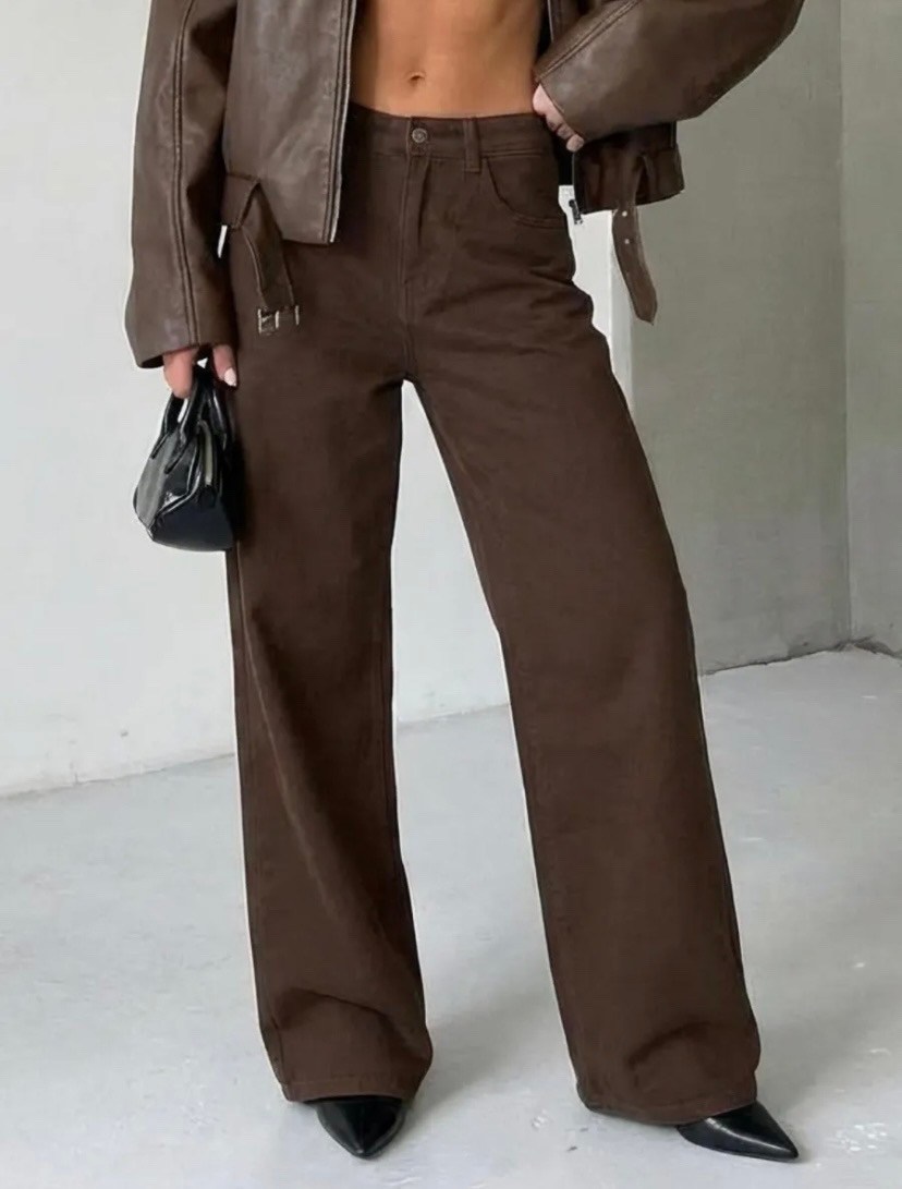 коричневые джинсы,коричневые джинсы женские,джинсы широкие,джинсы широкие коричневые,летние женские коричневые джинсы с высокой талией