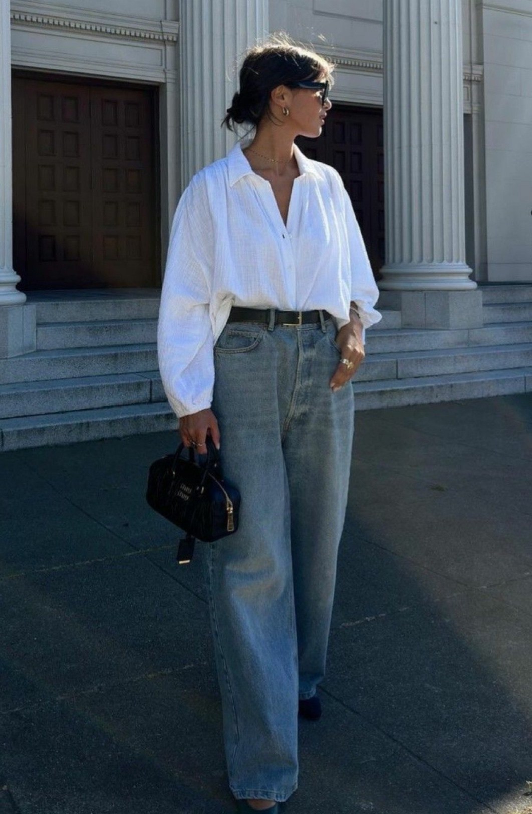 мода стиль,джинсы оверсайз,куртка кожаная,уличная мода