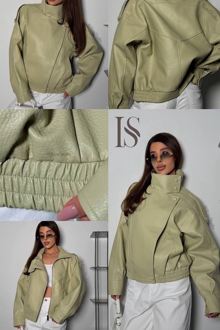 куртка бомбер оверсайз кожаная c&c fashion,кожаная куртка,женская кожаная куртка,куртка из экокожи,куртка бомбер оверсайз кожаная c&c fashion цвет коричневый