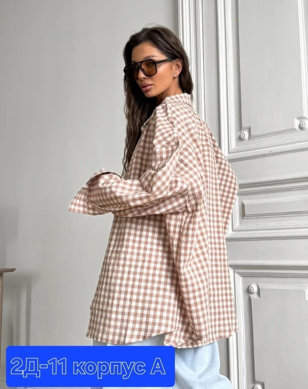 хлопковая рубашка в клетку cosmo brand,женская рубашка,рубашка женская в клетку,рубашка,женская блузка