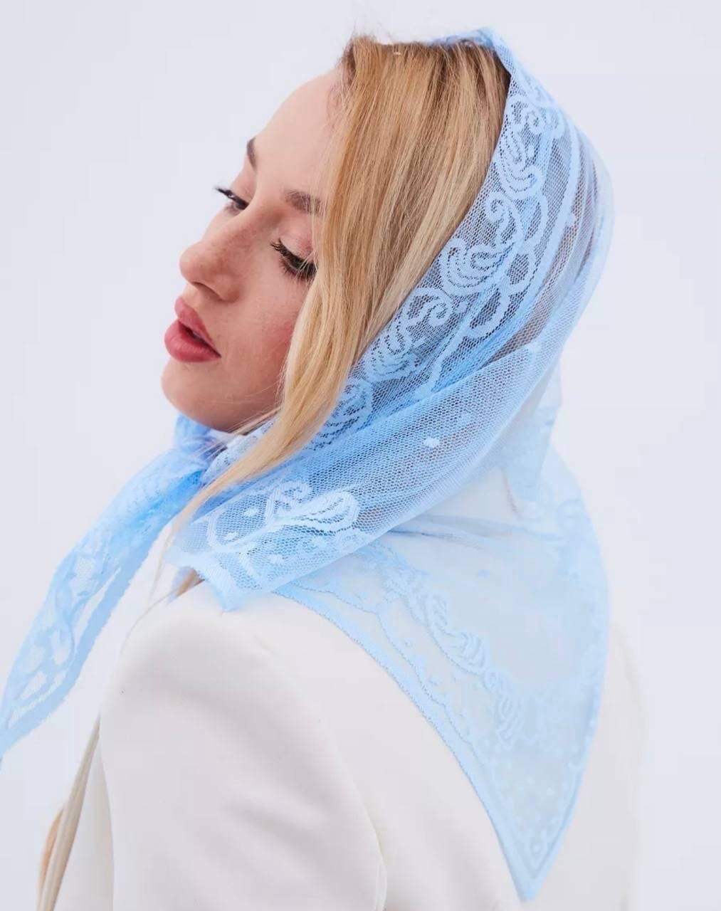 кружевной платок,кружевная косынка,кружевной шарф,платок в церковь,ажурная кружевная косынка-пояс