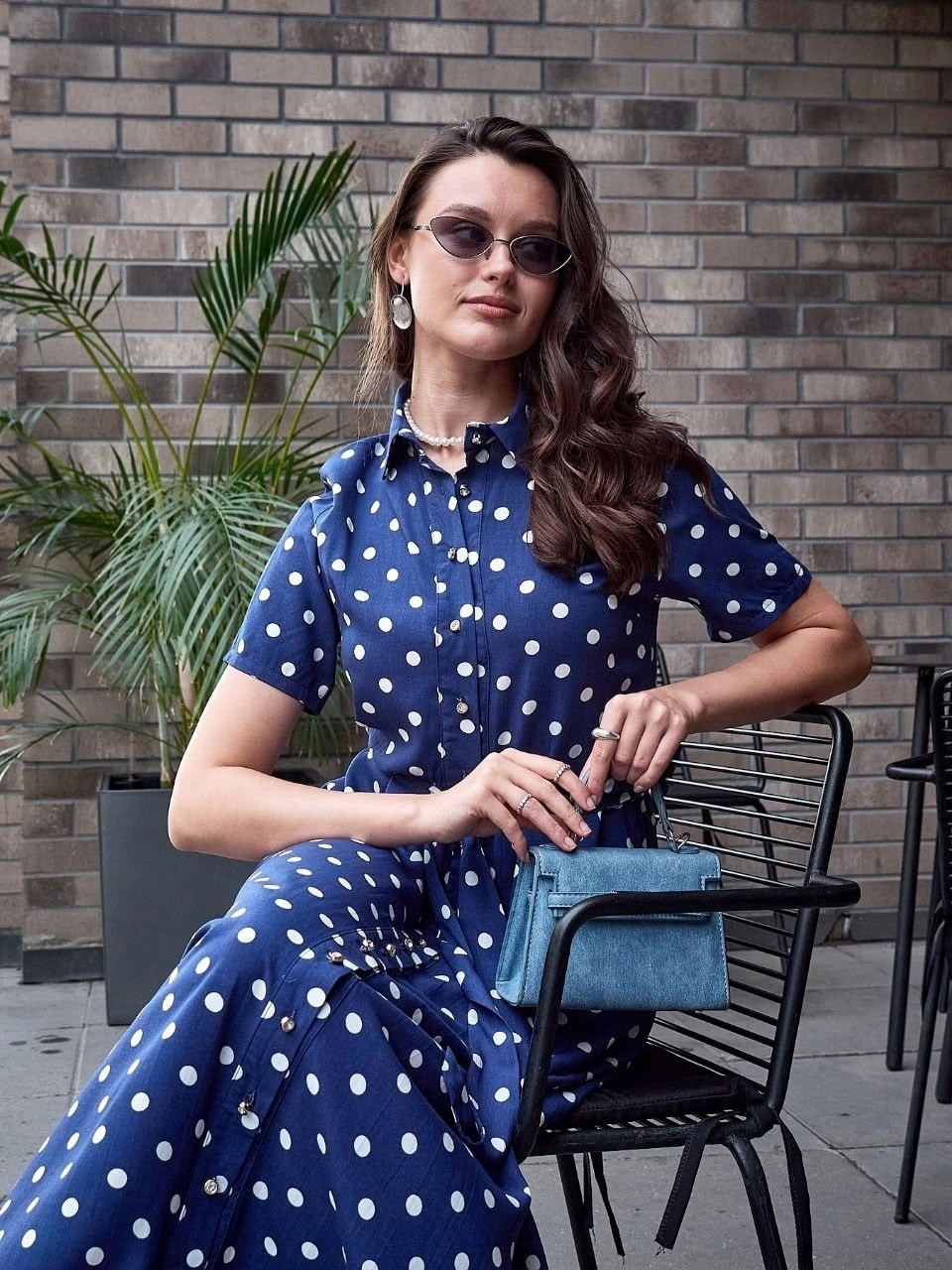 платье летнее,платье синее в горох,платье в горошек синее,платье летнее женское,синее платье в белый горошек
