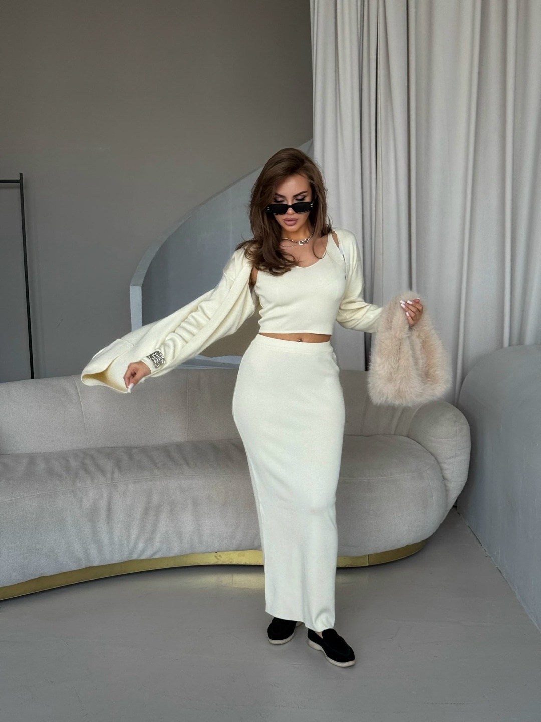 комплект платье с кардиганом длинное,костюм двойка кашемир,длинный кардиган,платье и кардиган