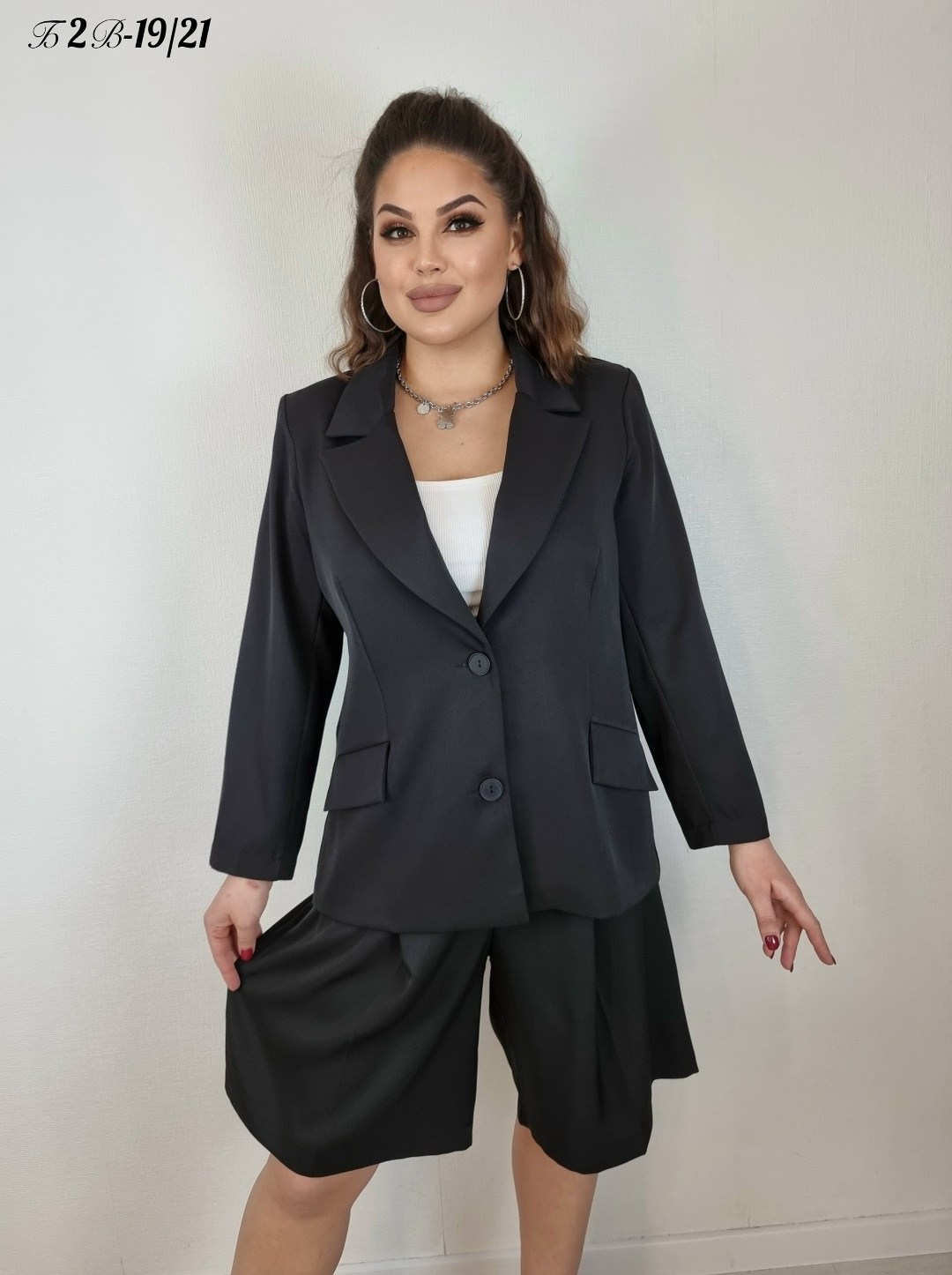 модные костюмы,жакет,костюм dilanavip 2055-р черный,женские жакеты,деловой женский костюм