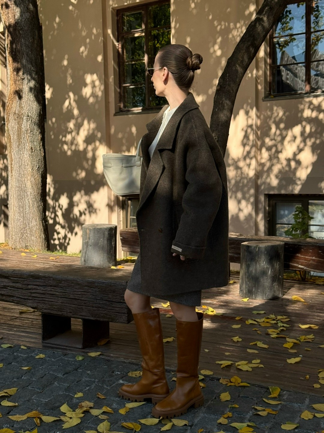 пальто оверсайз,серое пальто,пальто женское,модное пальто,пальто кокон