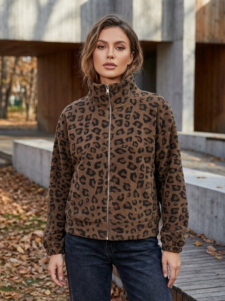 флисовая куртка,флис леопард,куртка с леопардовым принтом,леопардовая куртка,модис леопардовая куртка