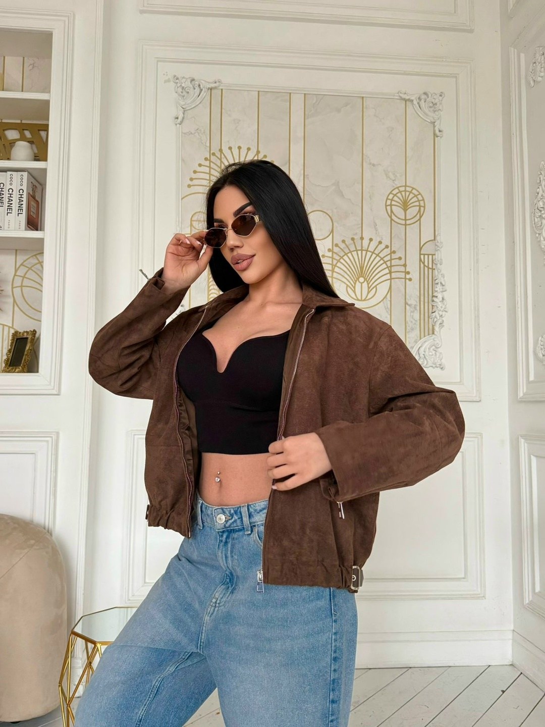 замшевый бомбер укороченный на осень vantaime 338766884,куртка замшевая,замшевый бомбер укороченный на осень vantaime,куртка замш,замшевый бомбер