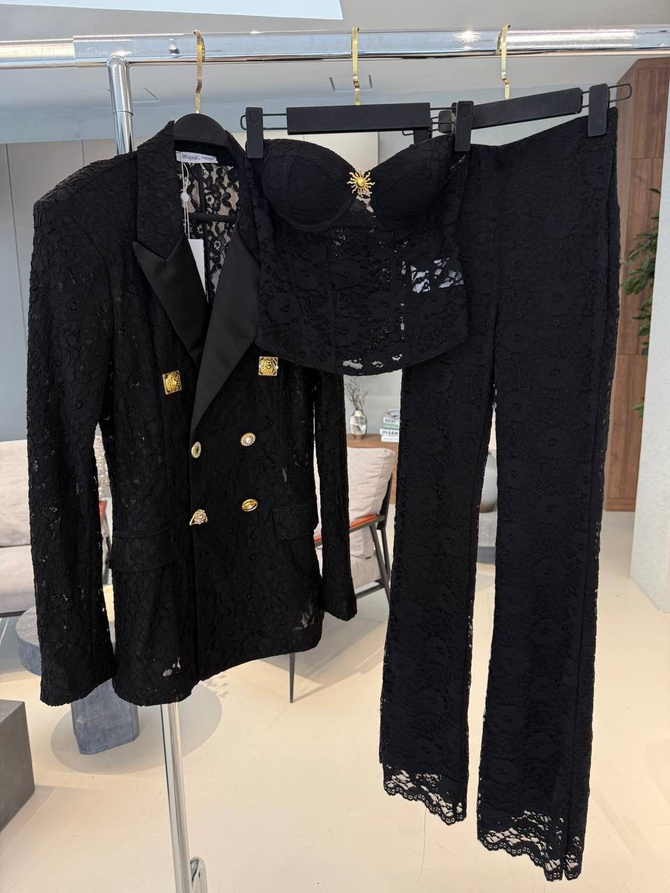 брючный костюм,женские костюмы,черный костюм женский,жакет,гипюровый костюм