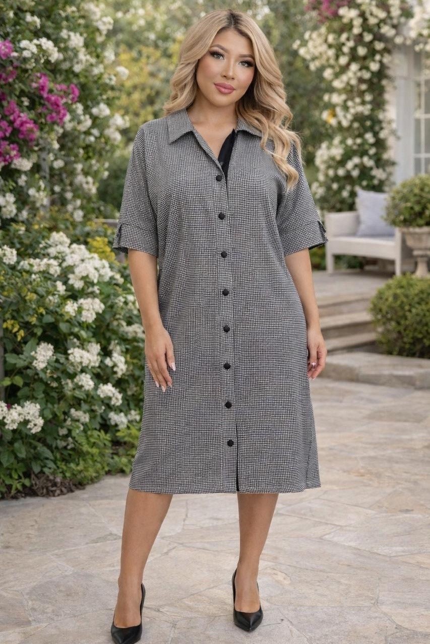 платье,платье женские,фасон платьев,платье большие размеры,платье в клетку