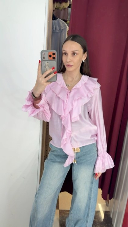 блузка с оборками,блузка с рюшами и воланами,розовая блузка с рюшами,блуза,женская блуза