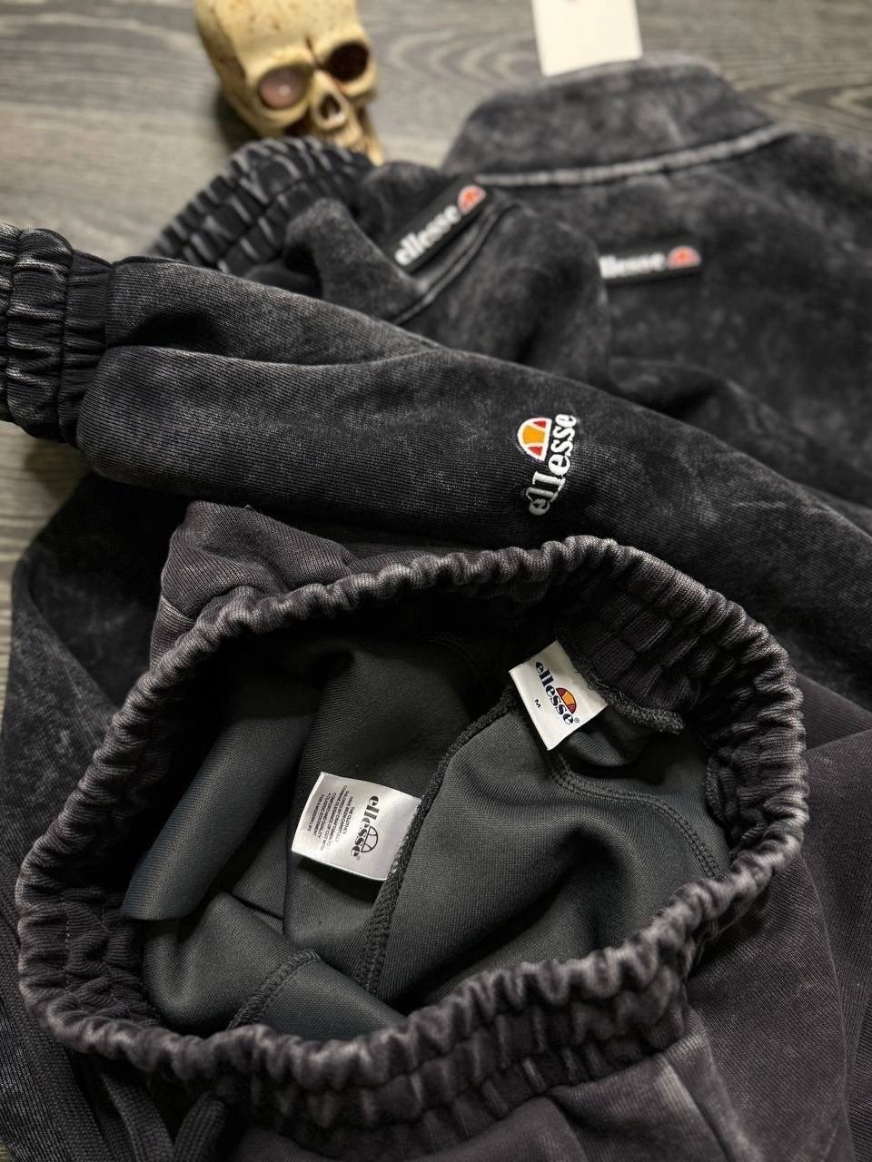 мужские спортивные костюмы,мужской спортивный костюм ellesse,костюм ellesse,мужской спортивный костюм ellesse флис,спортивный костюм полузамок ellesse black на флисе