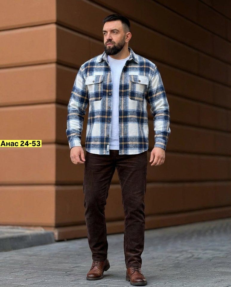 рубашка в клетку теплая h&h fashion,рубашка мужская,флисовая рубашка,рубашка мужская в клетку,рубашка мужская на флисе