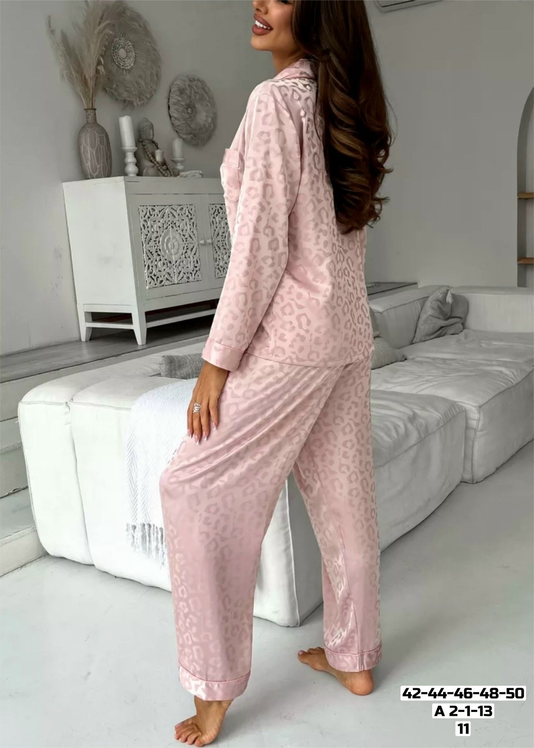 пижама женская леопард шелковая со штанами и рубашкой amenue,женские пижамы из искусственного шелка,пижама женская,пижама женская шелковая со штанами и рубашкой,пижама женская со штанами шелковая mia.