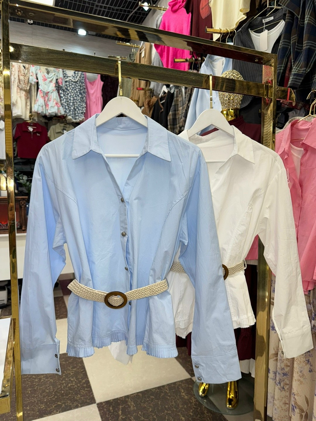 костюм брючный с блузой лен emberens 232766086,костюм брючный с блузой лен emberens голубой,костюм брючный с блузоном,костюм брючный,брючный льняной костюм