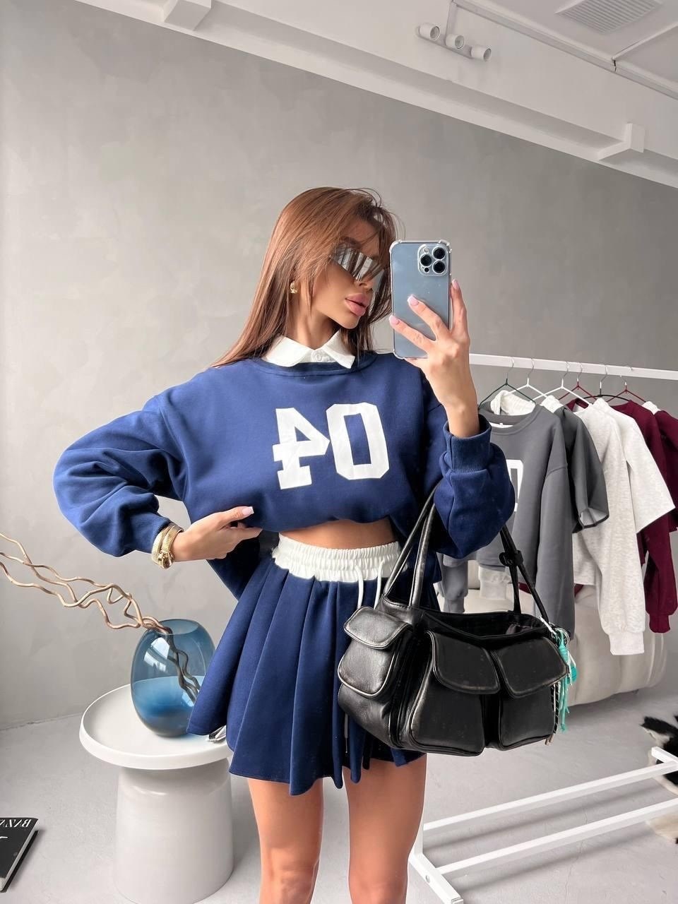 костюм юбка кофта,костюм женский,костюм юбка свитшот,костюм женский с юбкой,повседневный костюм