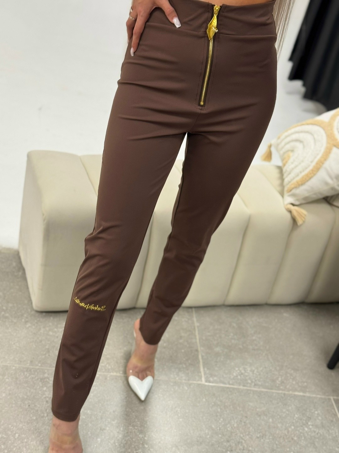 женские брюки,коричневые брюки,леггинсы брюки,кофейные брюки,брюки с молниями