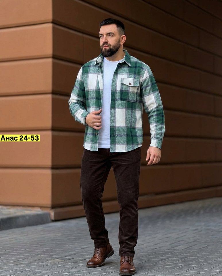 рубашка в клетку теплая h&h fashion,рубашка мужская,флисовая рубашка,рубашка мужская в клетку,рубашка мужская на флисе