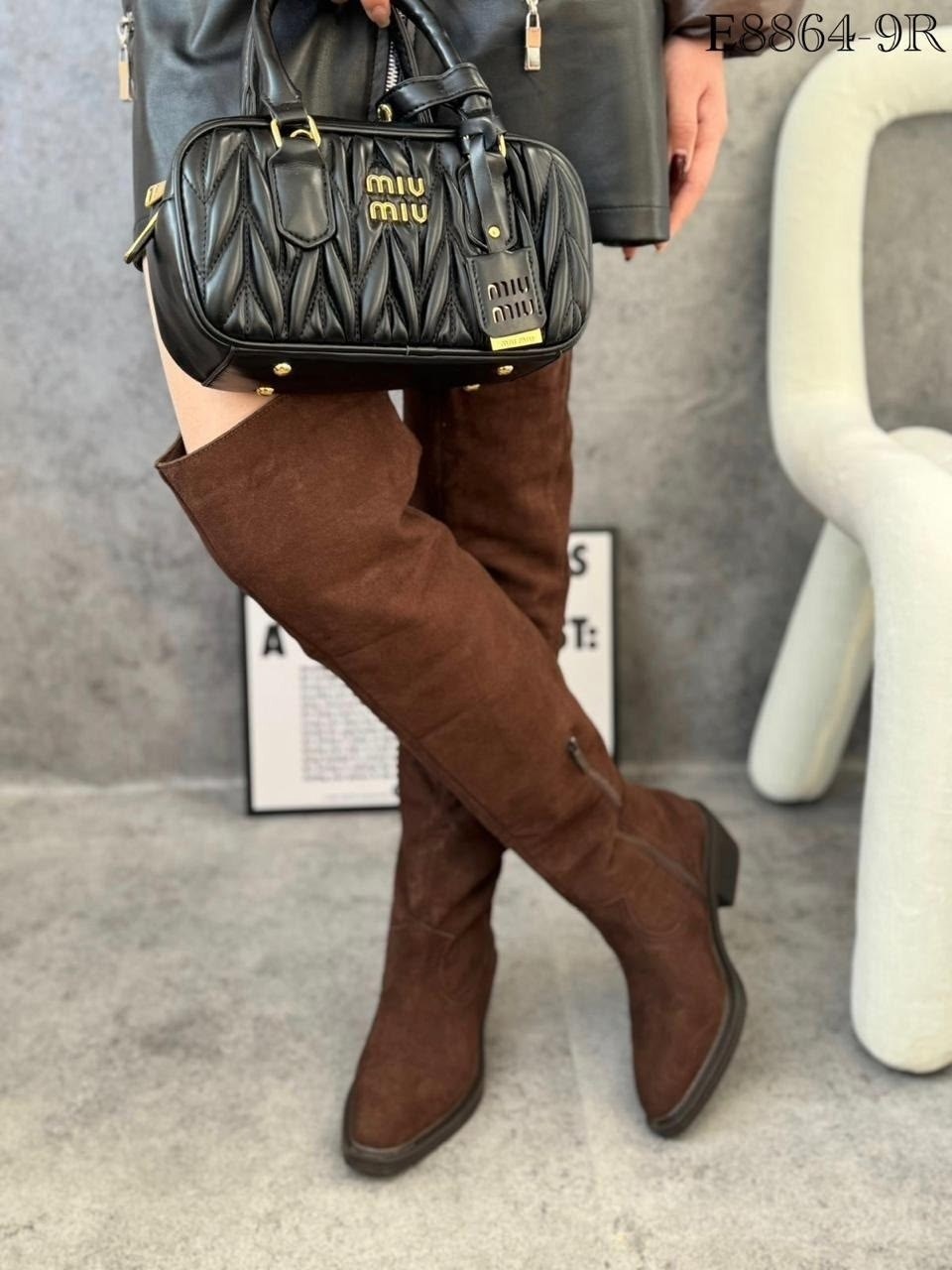 замшевые сапоги эллос,сапоги ботфорты,сапоги коричневый женские,коричневые высокие сапоги,сапоги женские