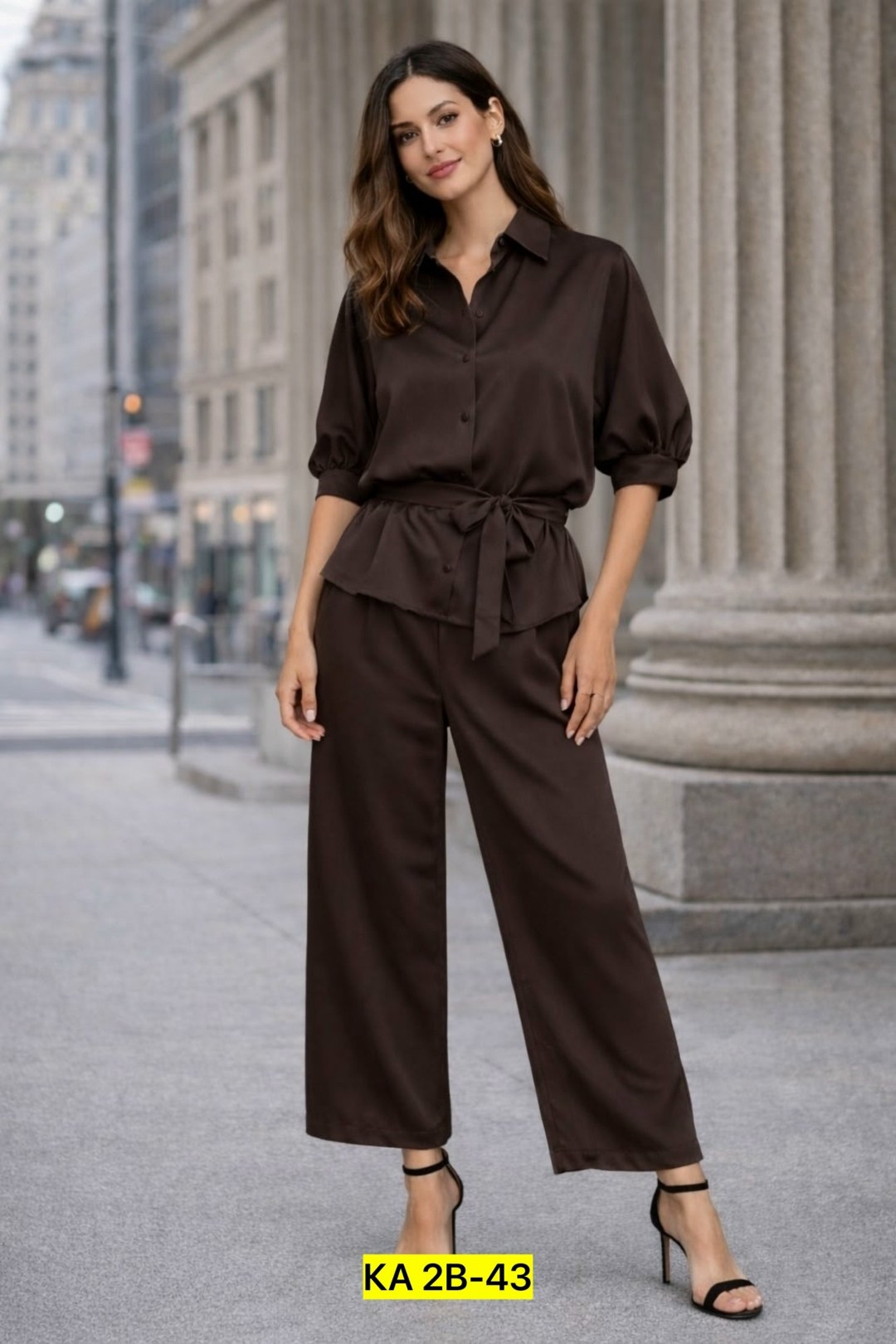 брюки палаццо zarina iconic размер xs (ru 42) бежевый,костюм женский с брюками палаццо,летний костюм с брюками палаццо,широкие брюки,блузка с брюками палаццо