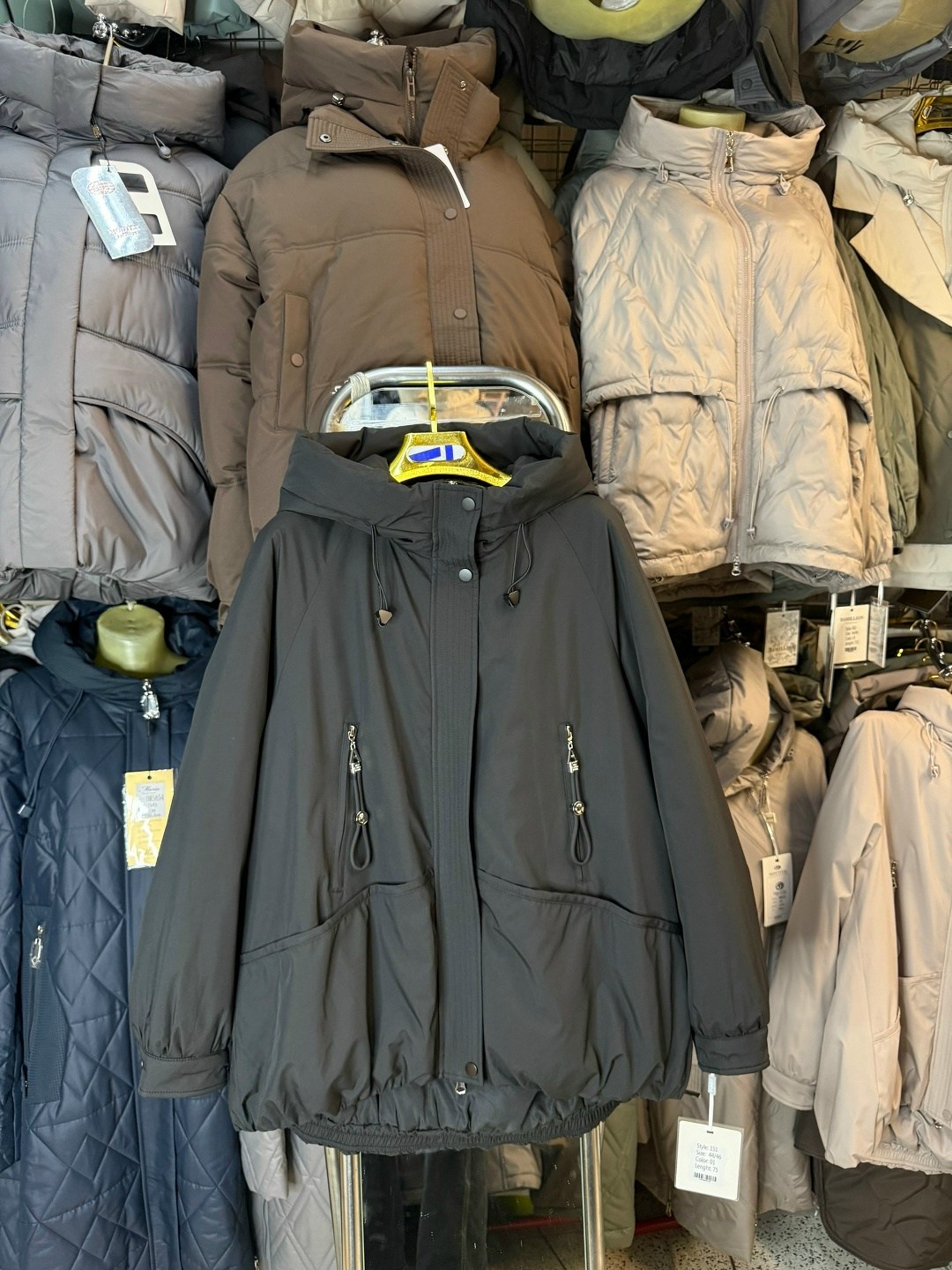 куртка оверсайз с капюшоном aleostyle 319146666,женская демисезонная куртка,куртка демисезонная,куртка женская,куртка женская зимняя