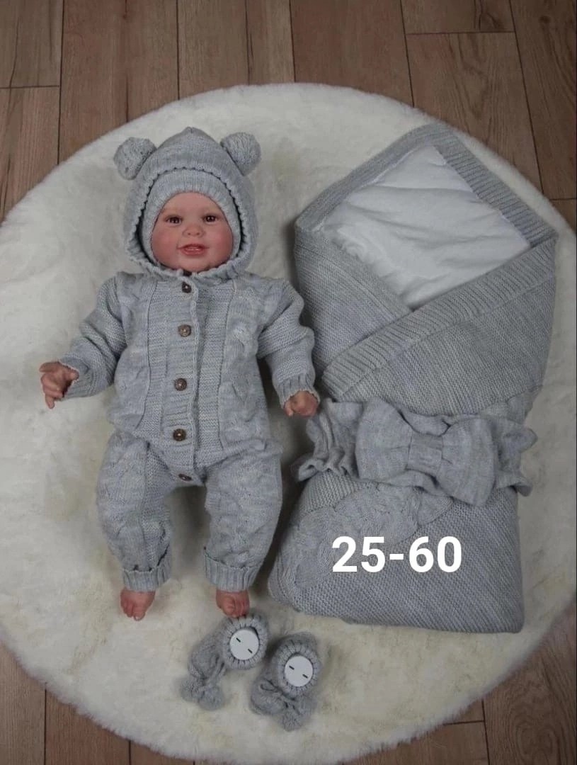 комплект на выписку для новорожденных,вязаный комплект на выписку,комплект на выписку тося&бося новорожденные,комплект на выписку вязаный 5 предметов молочный,комплект на выписку для новорожденного