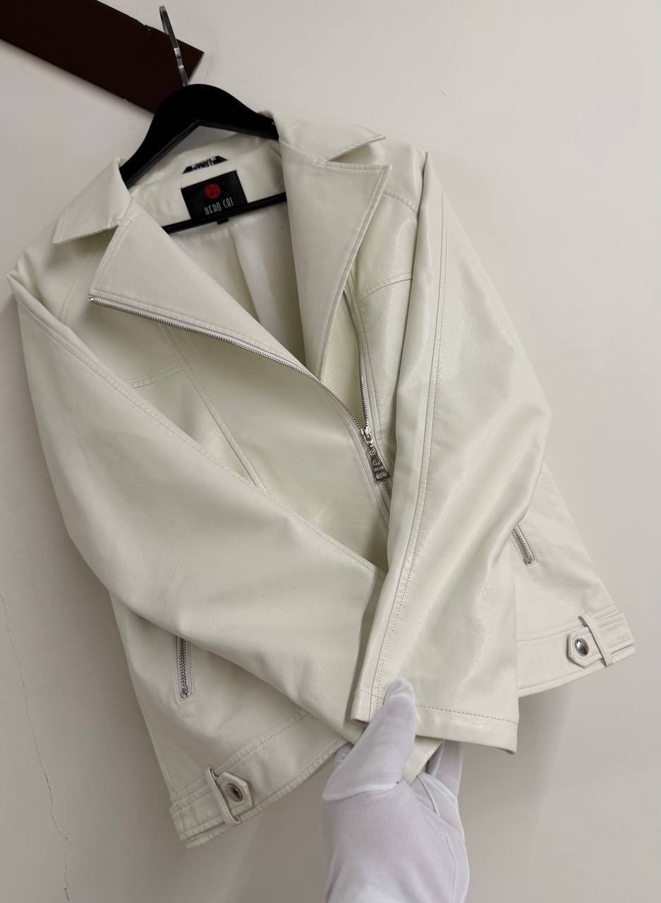 женская куртка из искусственной кожи,кожаная куртка женская,косуха куртка,белая кожаная куртка,женская байкерская куртка из искусственной кожи