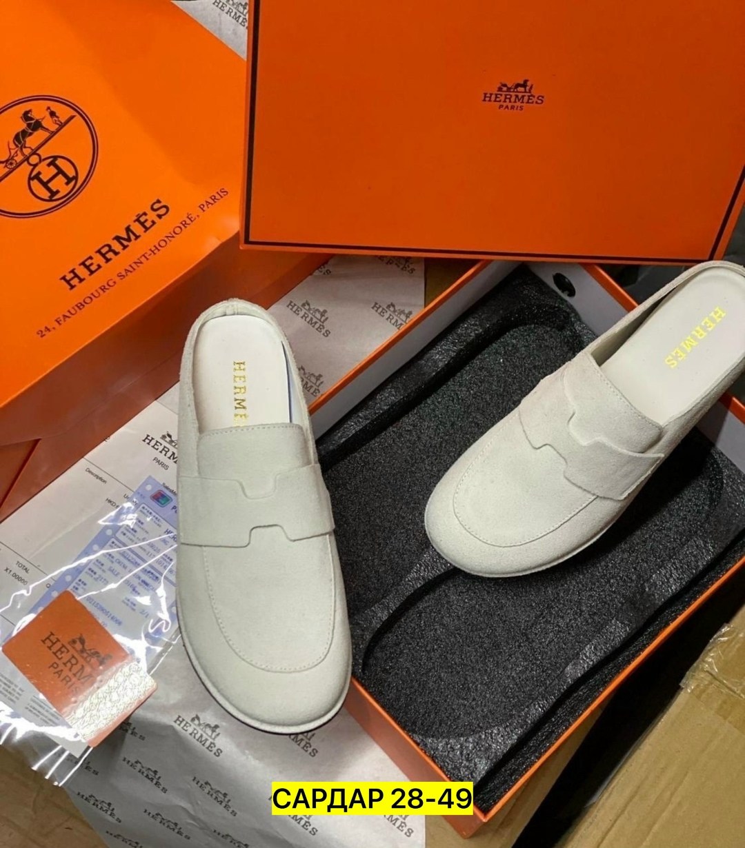 hermes,,лоферы hermes,мюли hermes,тапочки hermes женские