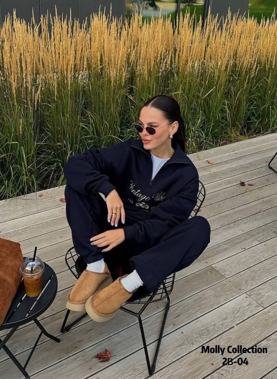 свитшот на молнии оверсайз,свитшот на молнии оверсайз темно-голубой,костюм спортивный,женские костюмы