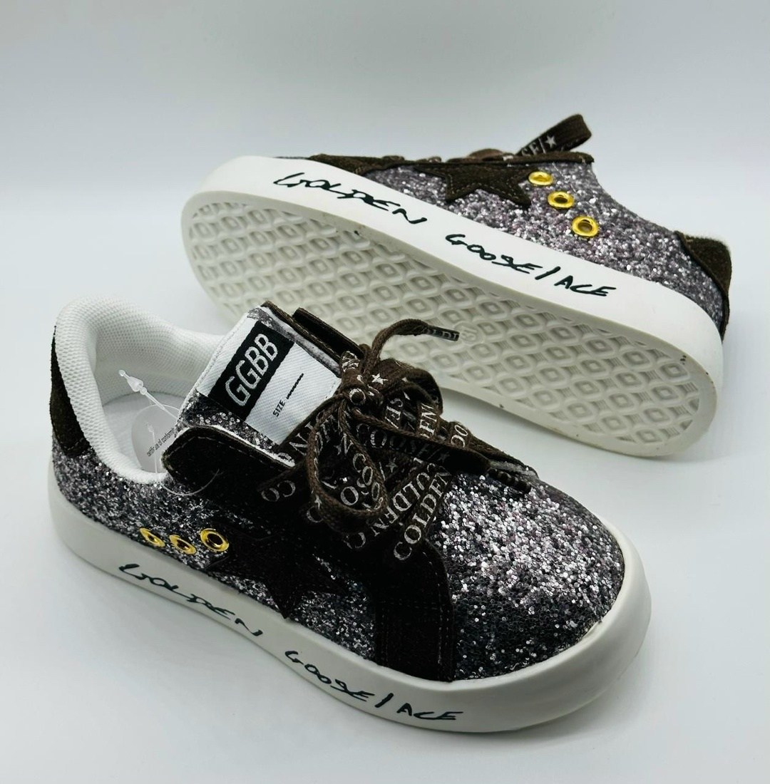 ,golden goose кеды блестящие, для девочки,кроссовки для девочки с блестками, детская