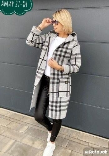 пальто в клетку,модное пальто,стильное пальто,пальто женский,кардиган в клетку