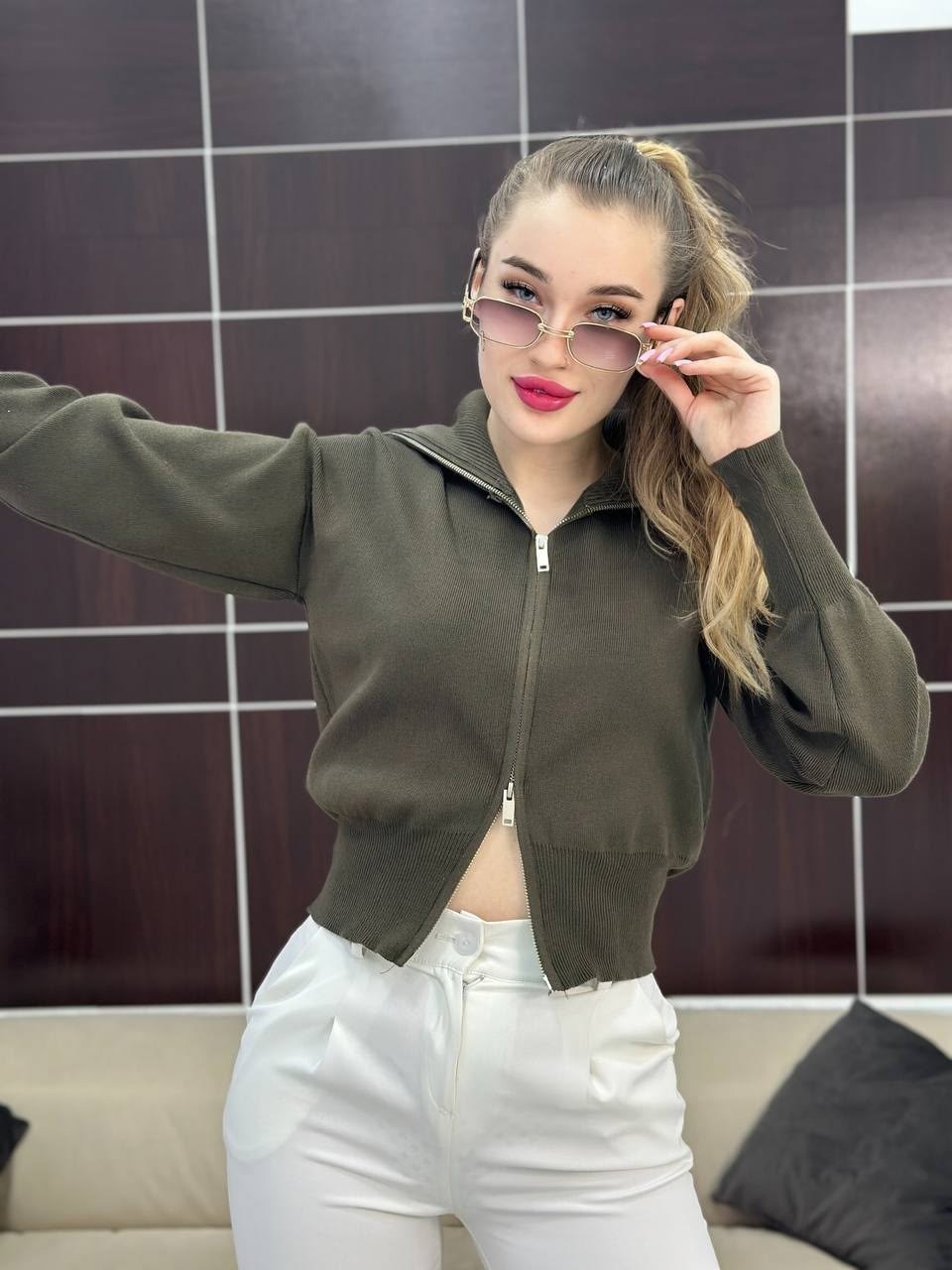 кофта женская,укороченная кофта,кардиган,кофта укороченная на молнии,свитера женские