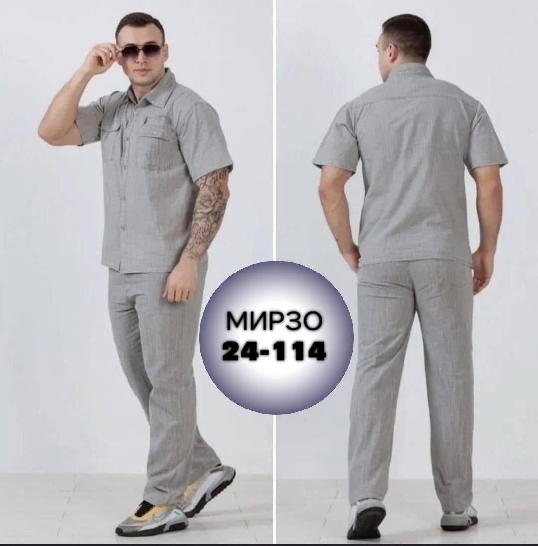 костюм летний мужской из льна,костюм летний мужской,мужской льняной костюм,комплект брюки и рубашка мужская,костюм с рубашкой