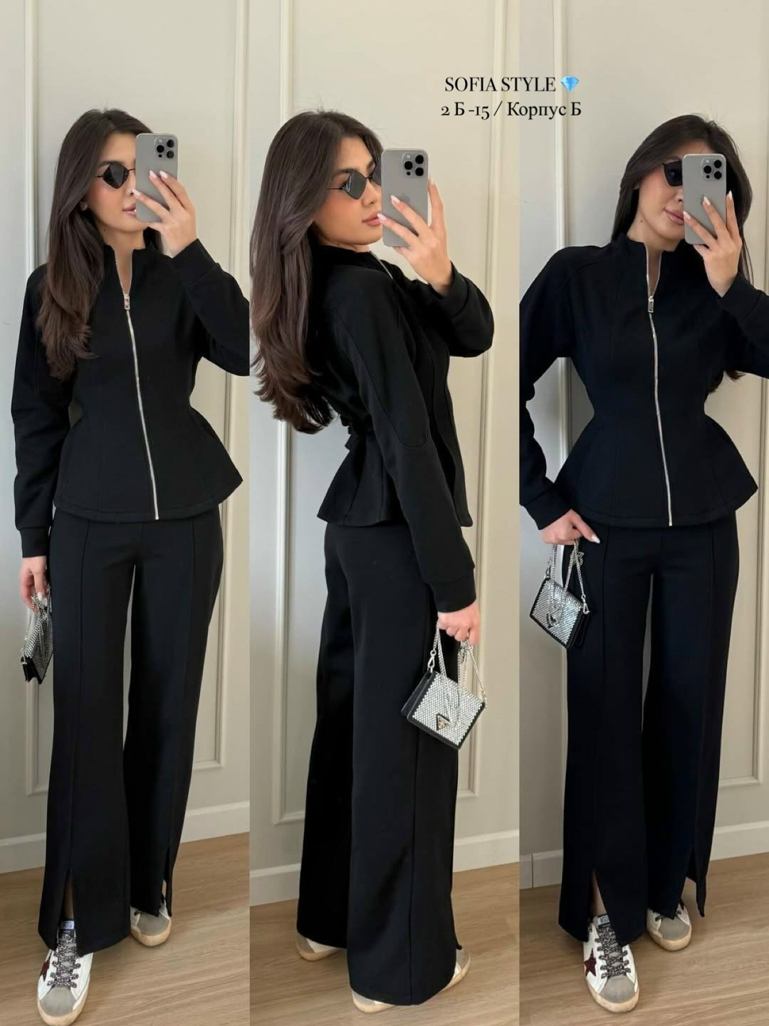 жакет с баской,женский пиджак,жакеты,жакет приталенного силуэта с баской,жакет the.woman 0285 черный