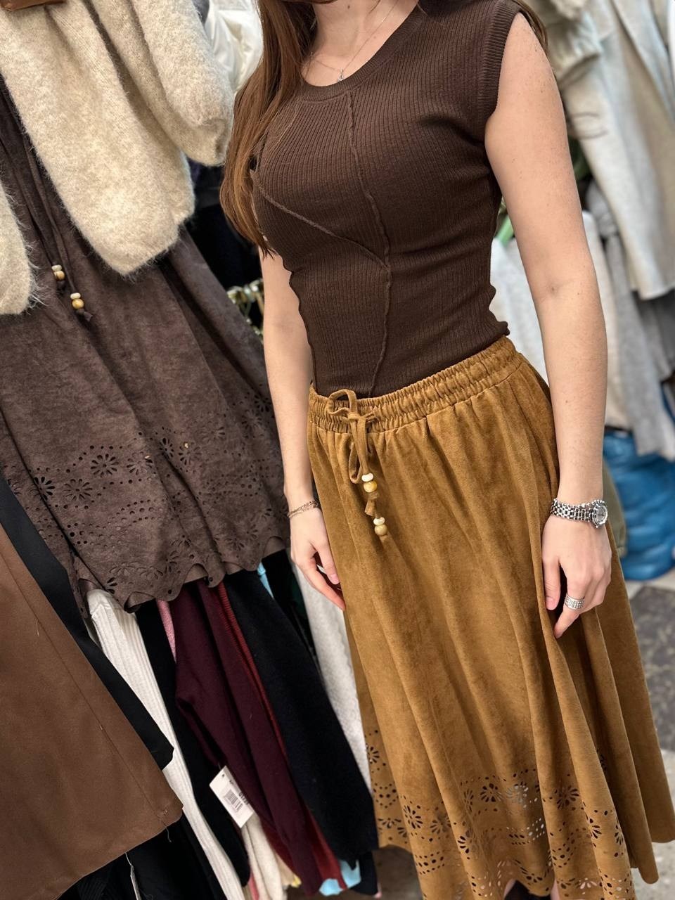 юбка вельветовая,замшевая юбка,юбка из искусственной замши,юбка замшевая миди,вельветовая юбка миди