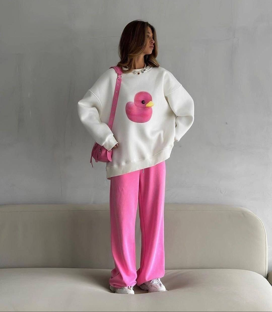 костюм худи,свитшот женская,cвитшот женский оверсайз,костюм оверсайз,свитшот розовый