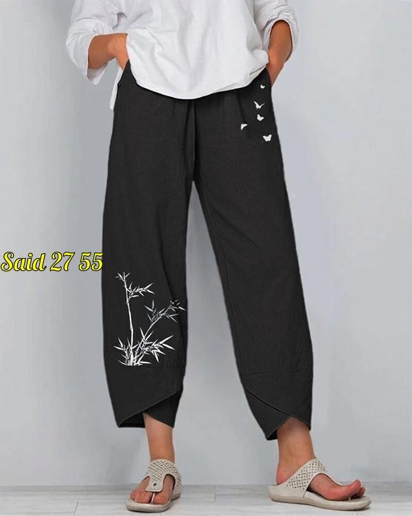 широкие брюки женские,брюки с вышивкой,свободные брюки,льняные брюки,брюки zanzea женские с принтом