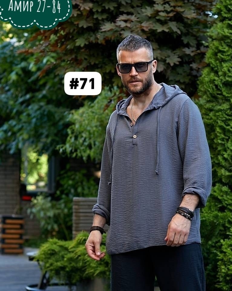 рубашка с капюшоном,рубашка мужская с капюшоном,мужская рубашка,мужская льняная рубашка,туника мужская