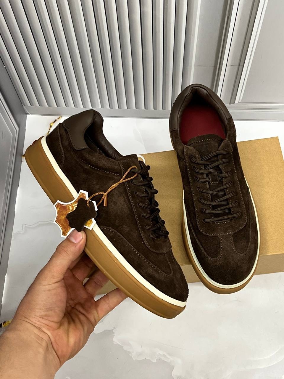 женские кроссовки из замши loro piana коричневые,кроссовки loro piana,,женские кроссовки из замши loro piana коричневые lm-21161,loro piana замшевые кроссовки