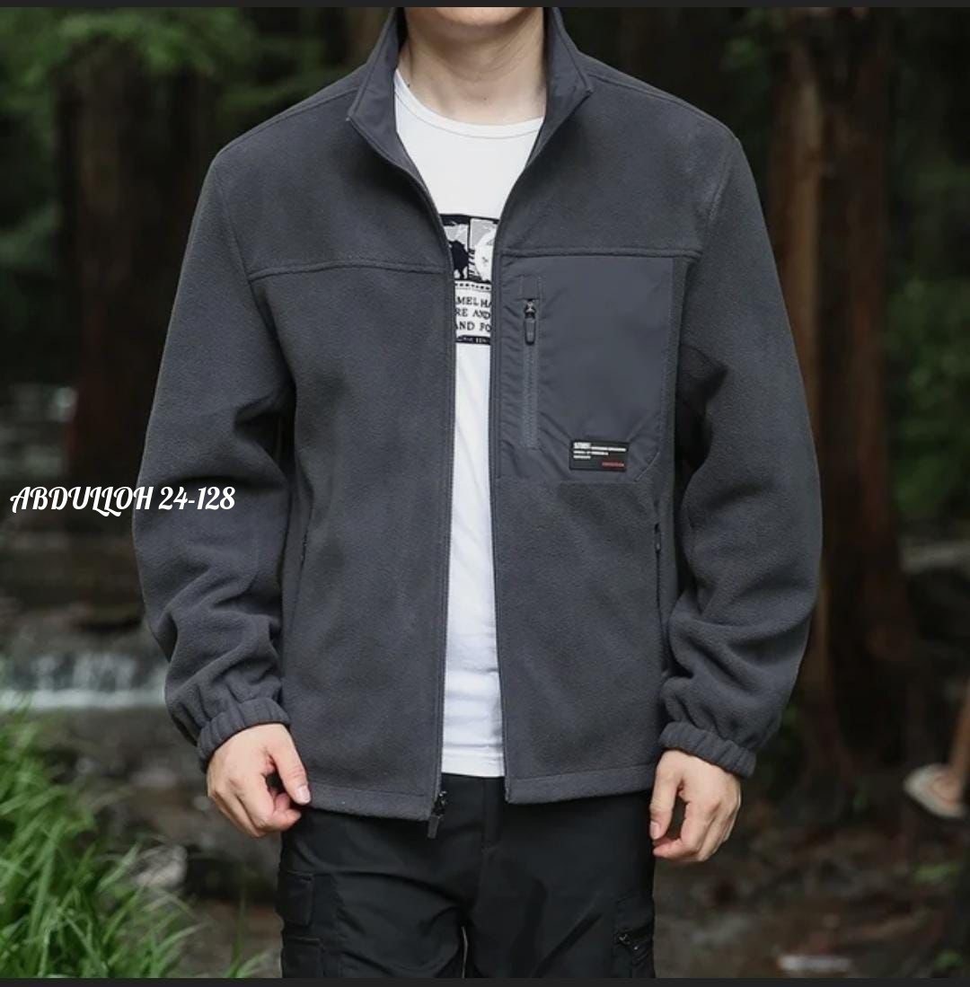 кофта мужская флисовая,куртка мужская модная,флисовая мужская куртка,мужская куртка с карманами на молнии,флисовая куртка