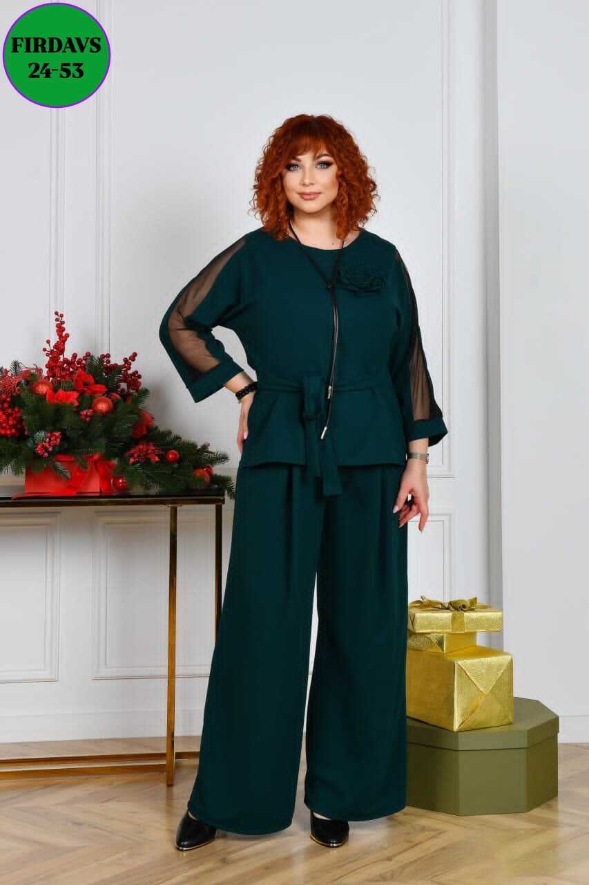 комплект брючный shetti 4055 василек,брючный комплект ninele 6050 василек,костюм брючный нарядный большие размеры allaviя,костюм брючный нарядный большие размеры allaviя 505127464,брючный комплект