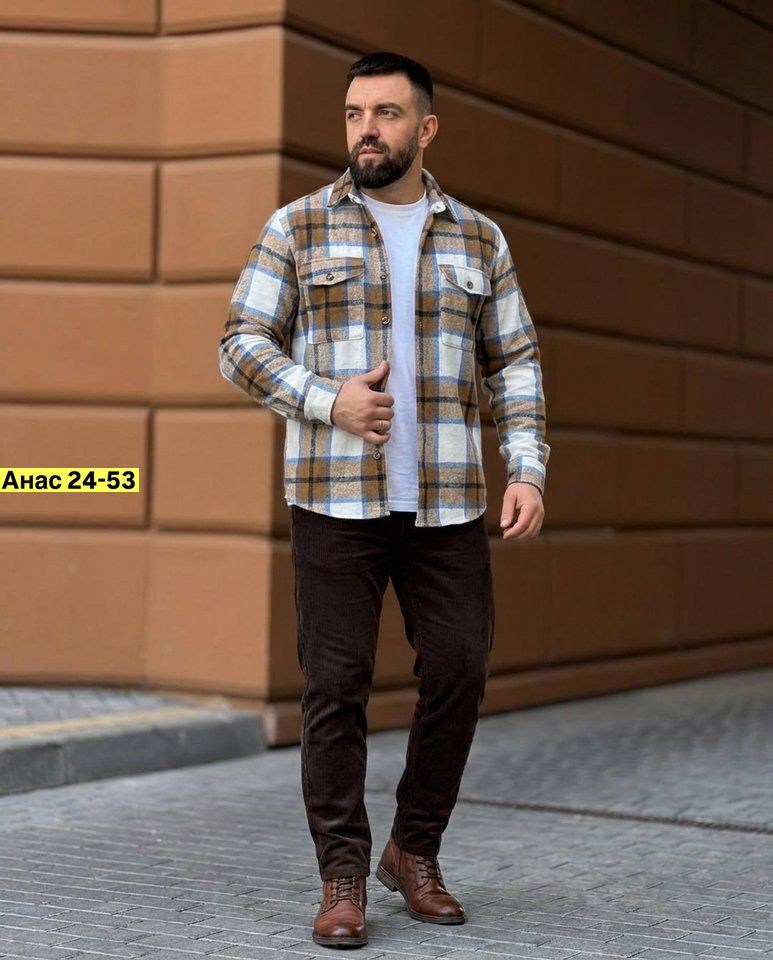 рубашка в клетку теплая h&h fashion,рубашка мужская,флисовая рубашка,рубашка мужская в клетку,рубашка мужская на флисе