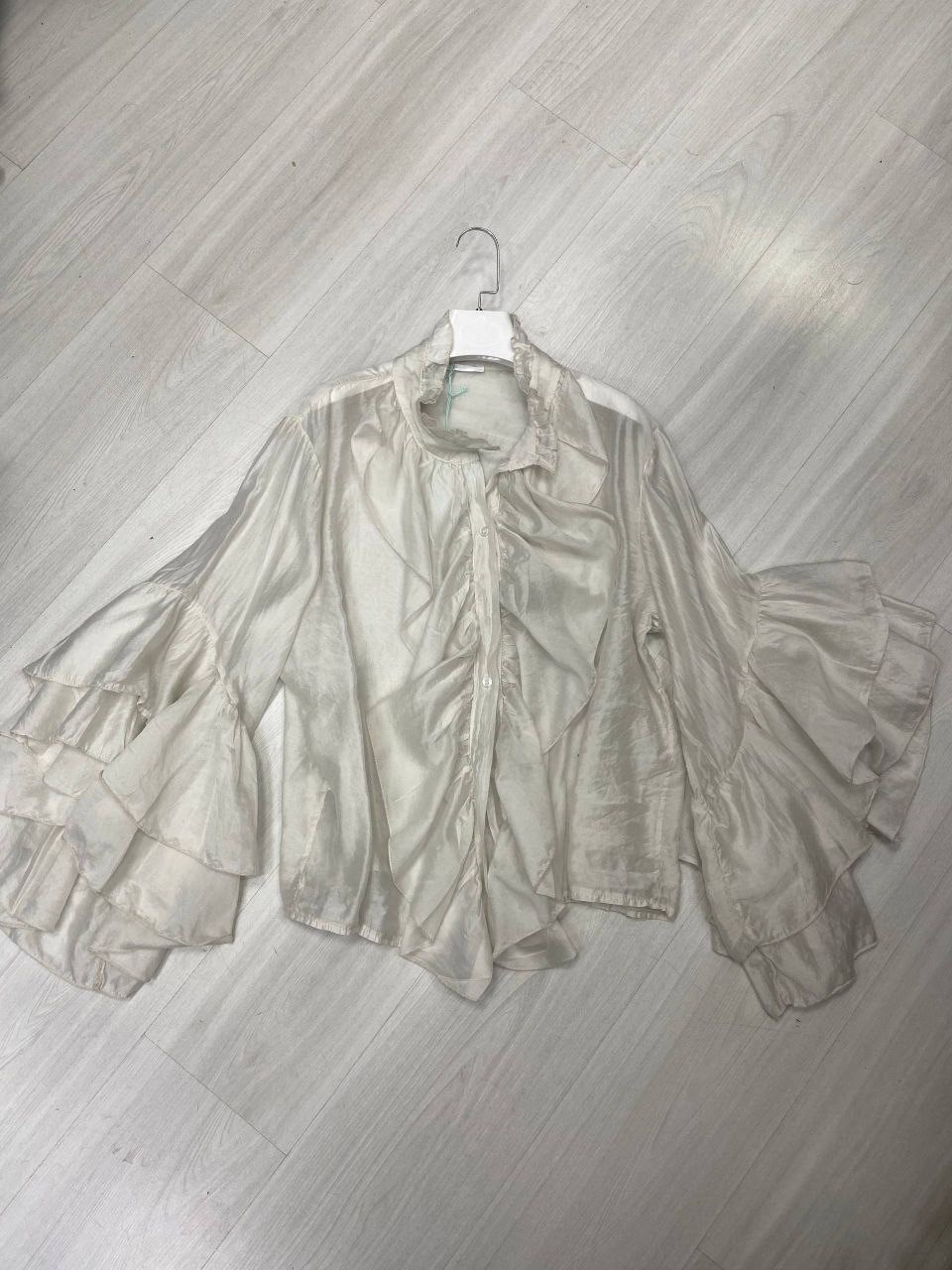 блузка с оборками,женская рубашка с рюшами,женская асимметричная рубашка с длинным рукавом с воланами,рубашка с оборками,свободная блузка