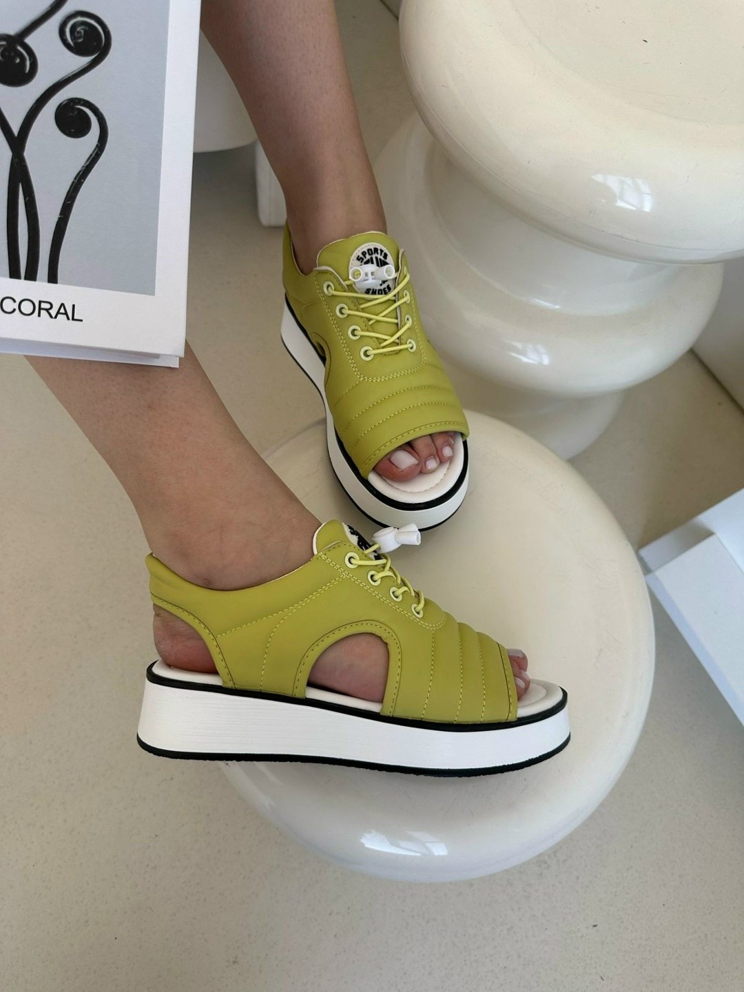 женские босоножки,,босоножки на лето,босоножки на платформе,желтые босоножки