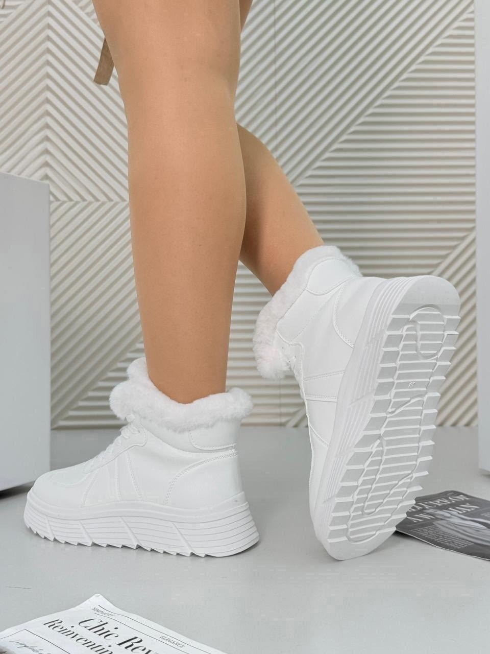 зимние кроссовки женские,,белые зимние кроссовки женские,кроссовки женские зимние белые dim&art shop,зимние кроссовки женские белые высокие