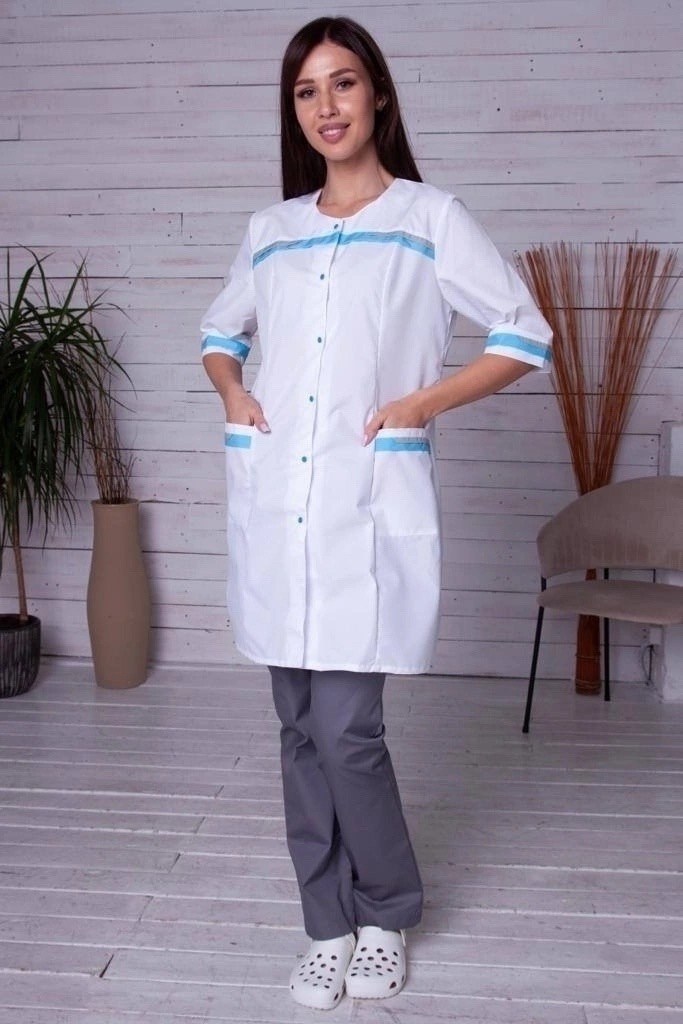 халат медицинский женский,медицинские халаты,медицинская одежда халат медицинский женский,медицинский халат белый,брюнетка в медицинском халате