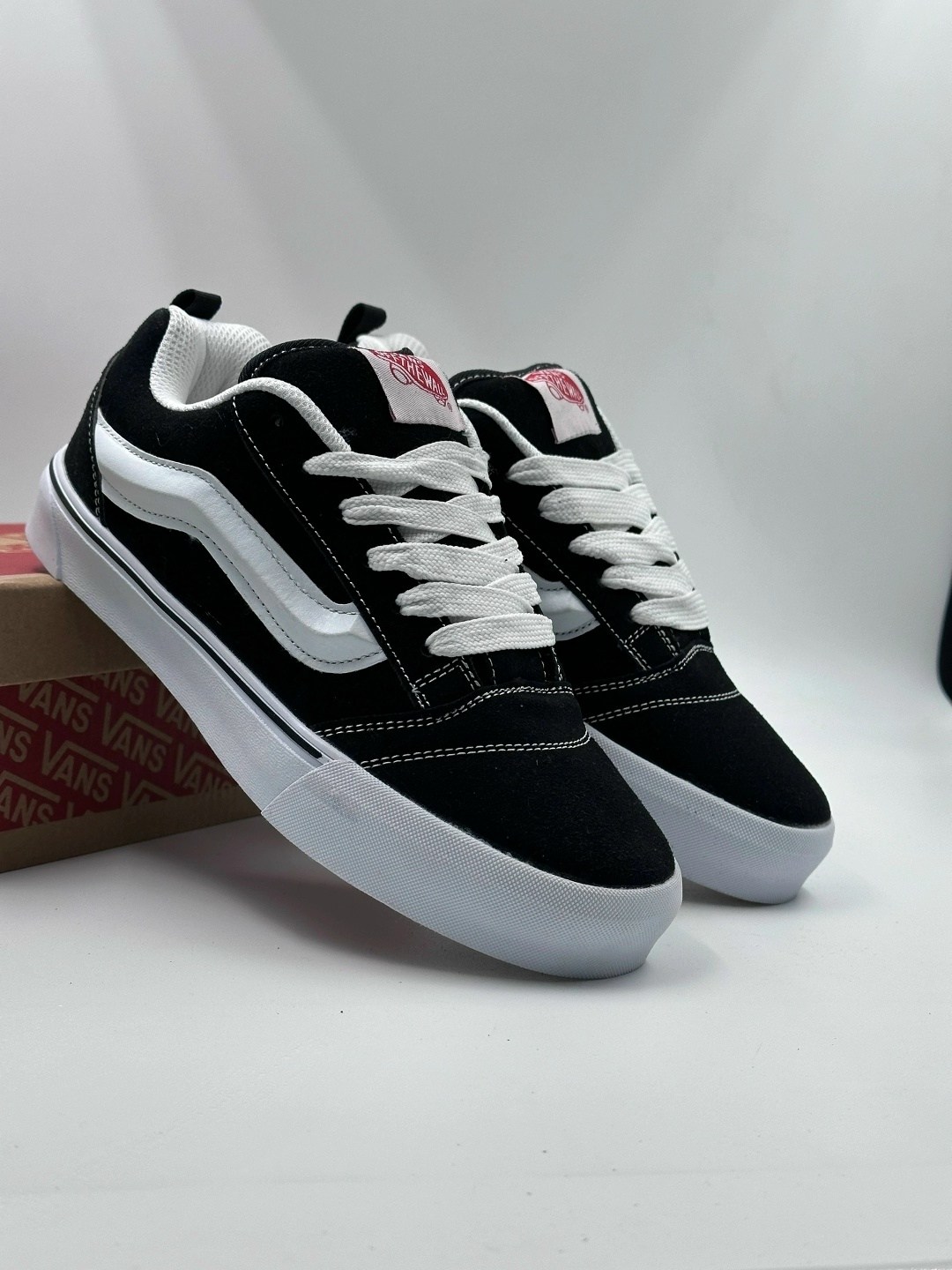 ,женские весенние кроссовки,кроссовки кеды vans knu school вансы дутые черные,кроссовки vans knu skool,кеды vans